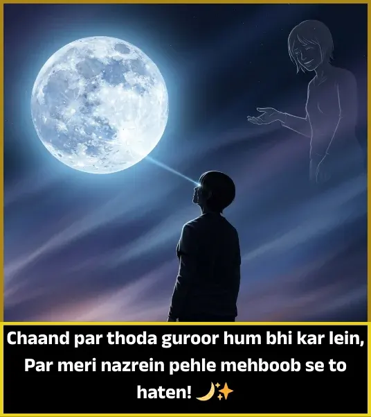 Moon Shayari in English Short Moon Shayari in English Short